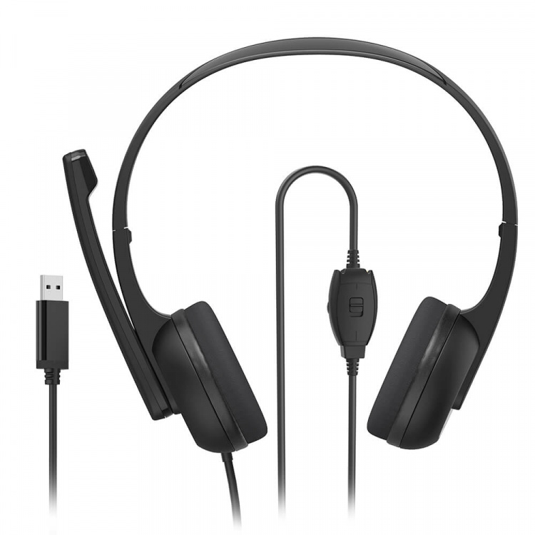 Hama Headset PC Office Stereo On-Ear HS-USB250 V2 Svart