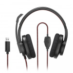 Hama Headset PC Office Stereo Over-Ear HS-USB400 V2 Svart Hama Headset PC Office Stereo Over-Ear HS-USB400 V2 Svart