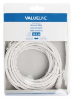 Valueline Antennkabel F-Hane, Snabbkoppling - F-Hane, Snabbkoppling 10.0 m Vit