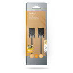 Nedis DVI-kabel | DVI-D 24+1-Pin Hane | DVI-D 24+1-Pin Hane | 2560x1600 | Guldplaterad | 3.00 m | Rak | PVC | Antracit | Låda