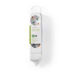 Nedis Gren kontakt | Jordad kontakt / Typ F (CEE 7/7) | 3-vägs | 3680 W | 16 A | Typ av jordning: Sidkontakt | 230 V AC 50/60 Hz | Uttagsvinkel: 45 ° | Utan kabel | Vit