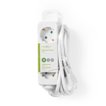 Nedis Gren kontakt | Jordad kontakt / Typ F (CEE 7/7) | 3-vägs | 1.50 m | 3680 W | 16 A | Typ av jordning: Sidkontakt | 230 V AC 50/60 Hz | Uttagsvinkel: 45 ° | H05VV-F 3G1.5mm² | Vit
