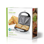 Nedis Smörgåsgrill | 700 W | 20.5 x 12 cm | Automatisk temperaturkontroll | ABS