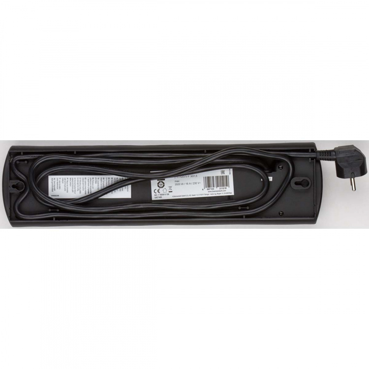 brennenstuhl Grendosa Primera-Line 10-Way 2.00 m Svart - Jordad Kontakt TYPE E