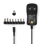 Nedis Universal nätadapter | 18 W | 3 - 12 V DC | 1.10 m | 1.5 A | 8 plug(s) | Svart