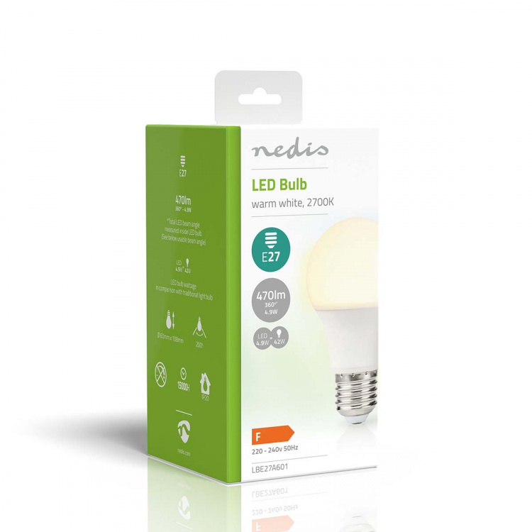 Nedis LED-lampa E27 | A60 | 4.9 W | 470 lm | 2700 K | Varm Vit | Retrostil | Matt | 1 st