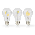 Nedis LED Glödlampa E27 | A60 | 8 W | 1055 lm | 2700 K | Varm Vit | Retrostil | 3 st