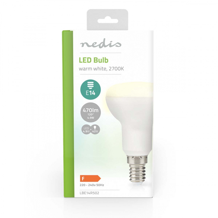 Nedis LED-lampa E14 | R50 | 4.9 W | 470 lm | 2700 K | Varm Vit | Tydlig | 1 st