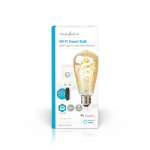 Nedis SmartLife LED vintage lampa | E27 | 360 lm | 4.90 W | Varm till cool vit | 1800 - 6500 K | Glas | Android™ / IOS | ST64 | 1 st