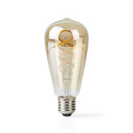 Nedis SmartLife LED vintage lampa | E27 | 360 lm | 4.90 W | Varm till cool vit | 1800 - 6500 K | Glas | Android™ / IOS | ST64 | 1 st
