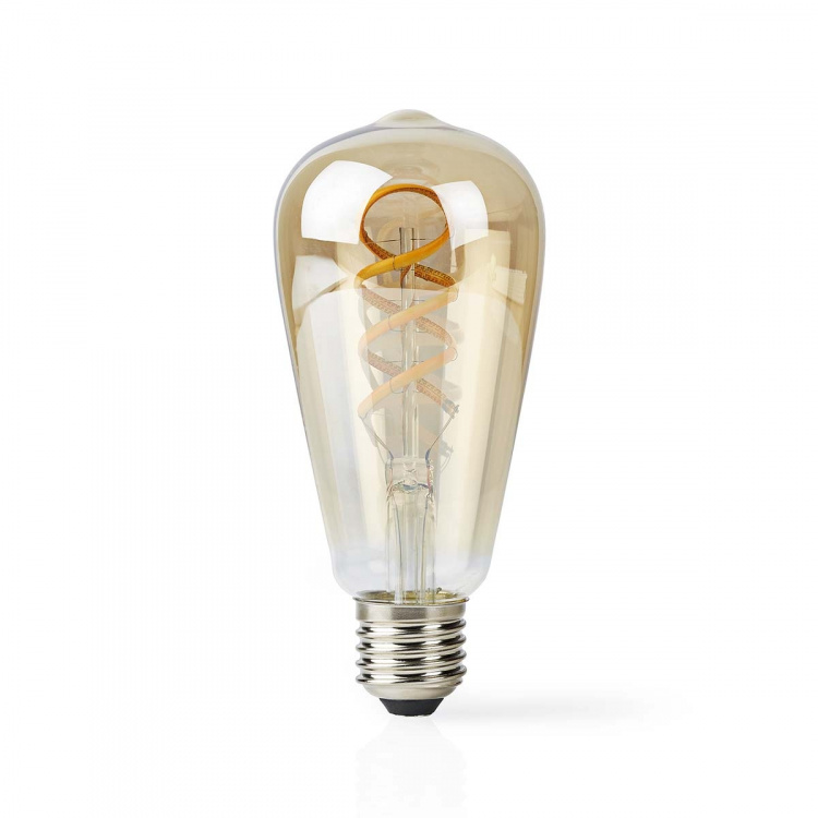 Nedis SmartLife LED vintage lampa | E27 | 360 lm | 4.90 W | Varm till cool vit | 1800 - 6500 K | Glas | Android™ / IOS | ST64 | 1 st