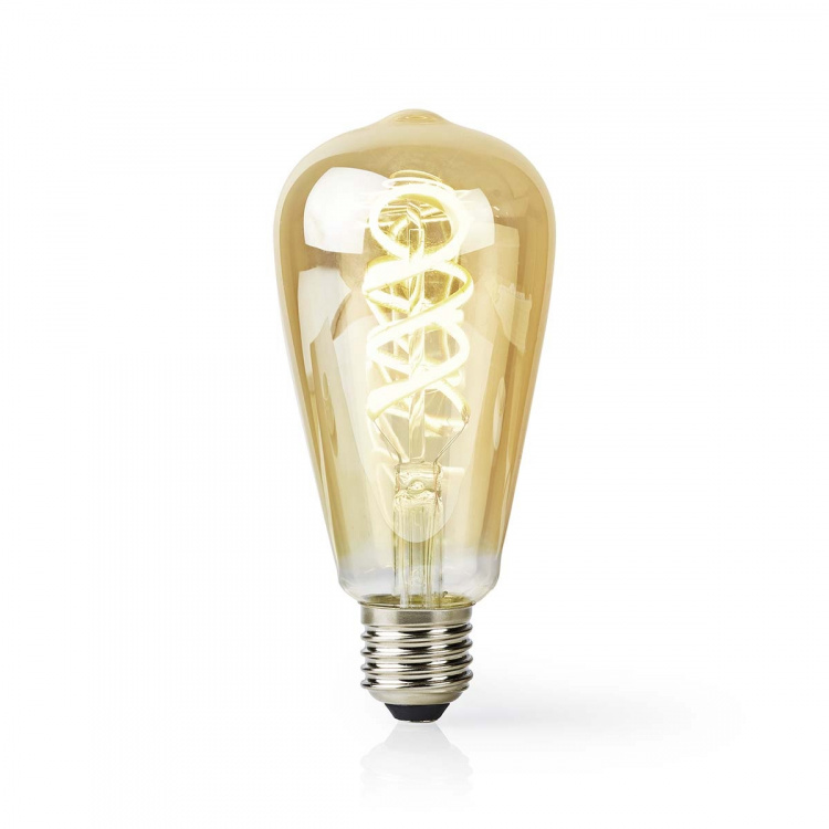 Nedis SmartLife LED vintage lampa | E27 | 360 lm | 4.90 W | Varm till cool vit | 1800 - 6500 K | Glas | Android™ / IOS | ST64 | 1 st