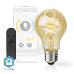 Nedis SmartLife LED vintage lampa | E27 | 360 lm | 4.90 W | Varm till cool vit | 1800 - 6500 K | Glas | Android™ / IOS | Glödlampa | 1 st Nedis SmartLife LED vintage lampa | E27 | 360 lm | 4.90 W | Varm till cool vit | 1800 - 6500 K | Glas | Android™ / IOS | Glödlampa | 1 st