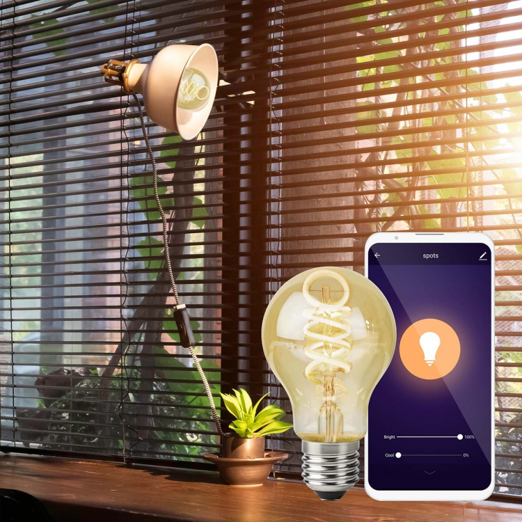 Nedis SmartLife LED vintage lampa | E27 | 360 lm | 4.90 W | Varm till cool vit | 1800 - 6500 K | Glas | Android™ / IOS | Glödlampa | 1 st Nedis SmartLife LED vintage lampa | E27 | 360 lm | 4.90 W | Varm till cool vit | 1800 - 6500 K | Glas | Android™ / IOS | Glödlampa | 1 st