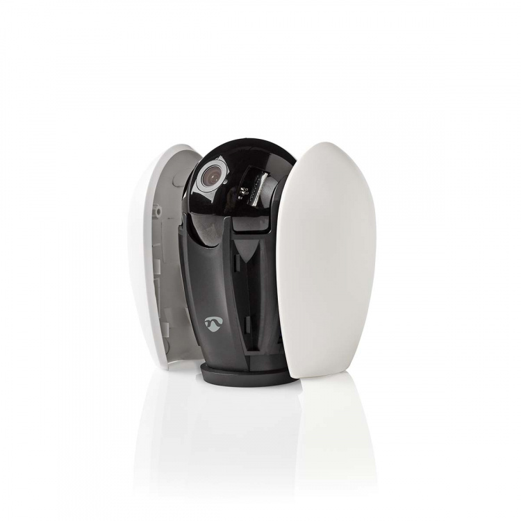 Nedis SmartLife Inomhus Kamera | Full HD 1080p | Panorera lutning | microSD (ingår inte) / Molnlagring (tillval) | Med rörelsesensor | Nattsikt | Mörkgrå / Vit