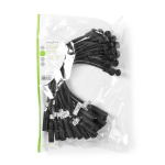 Nedis Bil Antenn Kabel | IEC (Koax) Hane | Bilantennuttag | Nickelplaterad | 0.30 m | Rund | PVC | Svart | Plastpåse