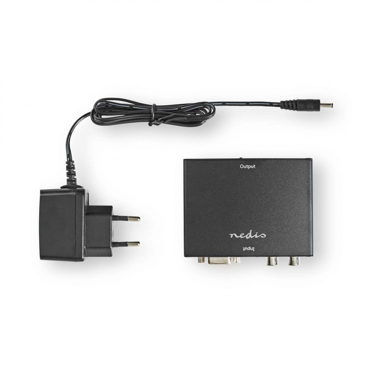 Nedis HDMI ™ Omvandlare | VGA Female / 2x RCA Male | 1x HDMI™ Output | Envägs | 1080p | 1.65 Gbps | Aluminium | Antracit Nedis HDMI ™ Omvandlare | VGA Female / 2x RCA Male | 1x HDMI™ Output | Envägs | 1080p | 1.65 Gbps | Aluminium | Antracit
