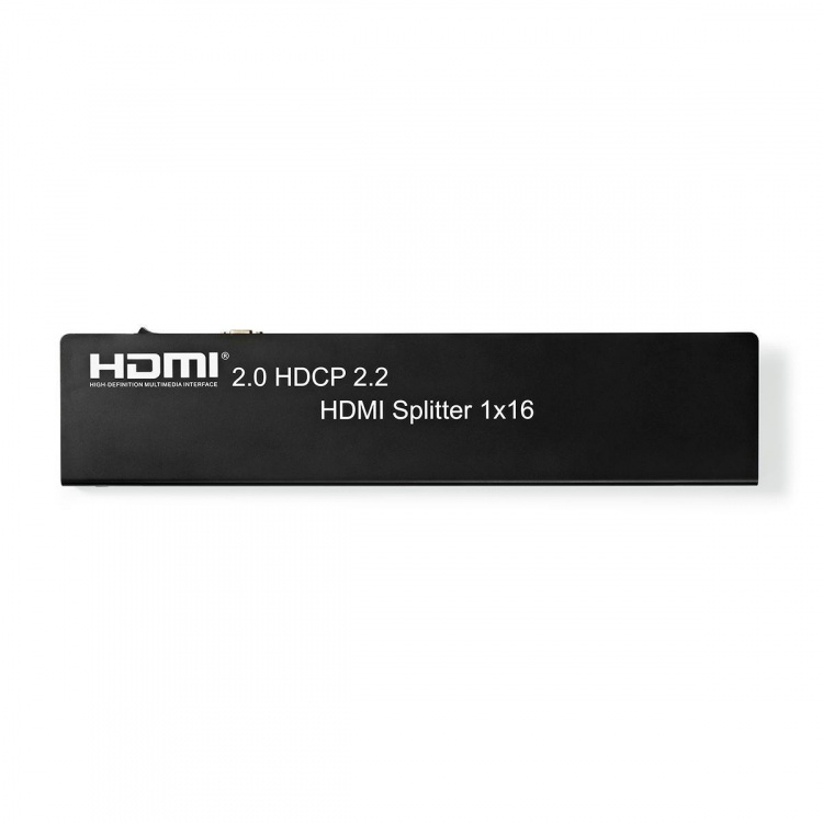 Nedis HDMI ™ Splitter | 16 port(s) | USB-A Female / 16x HDMI™ Output | 4K@60Hz | 18 Gbps | Metall | Antracit Nedis HDMI ™ Splitter | 16 port(s) | USB-A Female / 16x HDMI™ Output | 4K@60Hz | 18 Gbps | Metall | Antracit