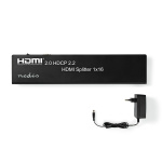 Nedis HDMI ™ Splitter | 16 port(s) | USB-A Female / 16x HDMI™ Output | 4K@60Hz | 18 Gbps | Metall | Antracit Nedis HDMI ™ Splitter | 16 port(s) | USB-A Female / 16x HDMI™ Output | 4K@60Hz | 18 Gbps | Metall | Antracit