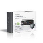 Nedis HDMI ™ Splitter | 2-Port port(s) | 2x HDMI™ Output | 4K@60Hz | 18 Gbps | Metall | Antracit Nedis HDMI ™ Splitter | 2-Port port(s) | 2x HDMI™ Output | 4K@60Hz | 18 Gbps | Metall | Antracit