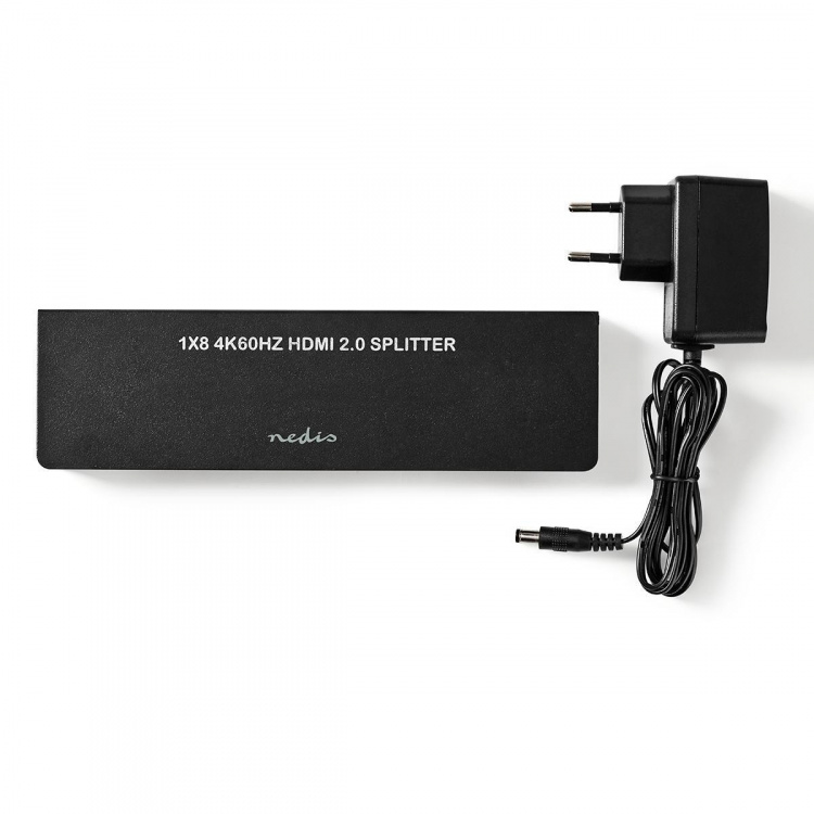 Nedis HDMI ™ Splitter | 8-Port port(s) | 8x HDMI™ Output | 4K@60Hz | 18 Gbps | Metall | Antracit Nedis HDMI ™ Splitter | 8-Port port(s) | 8x HDMI™ Output | 4K@60Hz | 18 Gbps | Metall | Antracit
