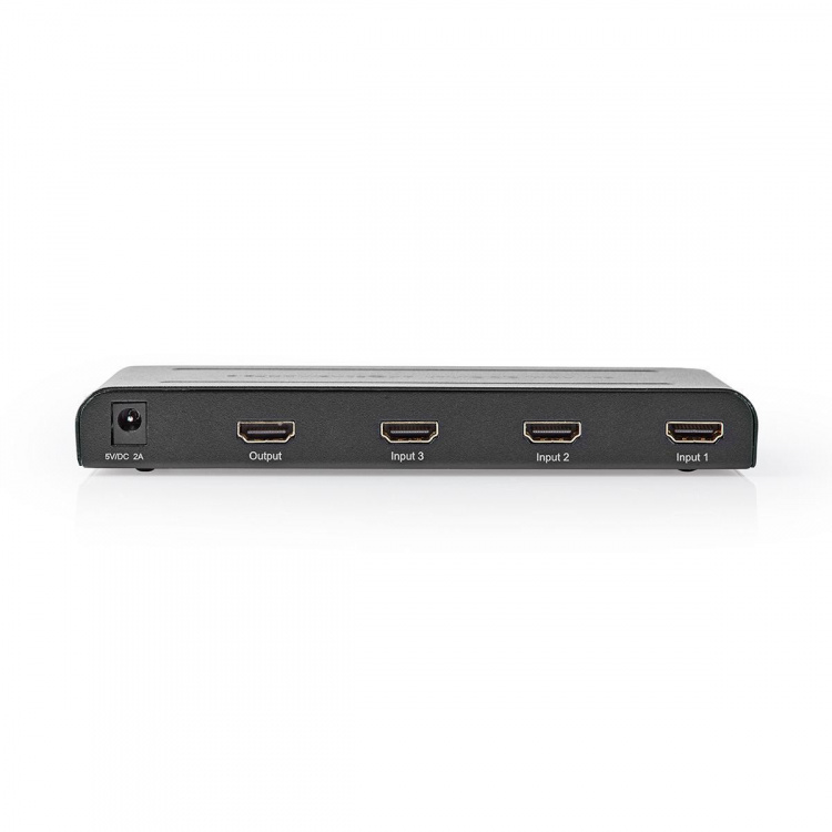 Nedis HDMI ™ Switch | 3-Port port(s) | 3x HDMI™ Input | 1x HDMI™ Output | 4K@60Hz | 18 Gbps | Fjärrstyrd | Metall | Antracit Nedis HDMI ™ Switch | 3-Port port(s) | 3x HDMI™ Input | 1x HDMI™ Output | 4K@60Hz | 18 Gbps | Fjärrstyrd | Metall | Antracit