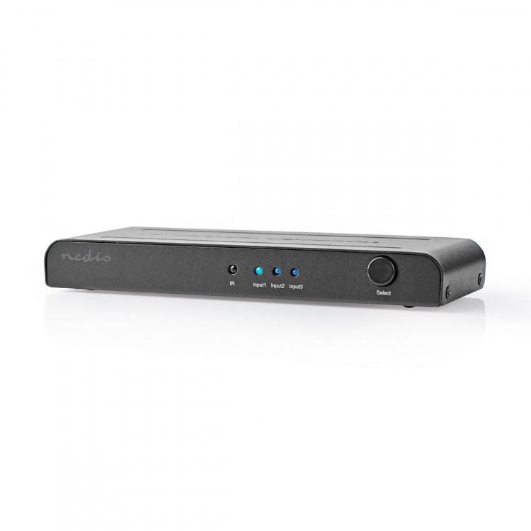 Nedis HDMI ™ Switch | 3-Port port(s) | 3x HDMI™ Input | 1x HDMI™ Output | 4K@60Hz | 18 Gbps | Fjärrstyrd | Metall | Antracit Nedis HDMI ™ Switch | 3-Port port(s) | 3x HDMI™ Input | 1x HDMI™ Output | 4K@60Hz | 18 Gbps | Fjärrstyrd | Metall | Antracit