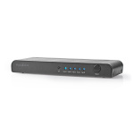 Nedis HDMI ™ Switch | 5-Port port(s) | 5x HDMI™ Input | 1x HDMI™ Output | 4K@60Hz | 18 Gbps | Fjärrstyrd | Metall | Antracit Nedis HDMI ™ Switch | 5-Port port(s) | 5x HDMI™ Input | 1x HDMI™ Output | 4K@60Hz | 18 Gbps | Fjärrstyrd | Metall | Antracit