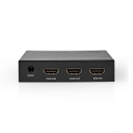 Nedis HDMI ™ Switch | 3-Port port(s) | 1x USB-C™ / 2x HDMI™ Input | 1x HDMI™ Output | 4K@60Hz | 18.0 Gbps | Metall | Antracit