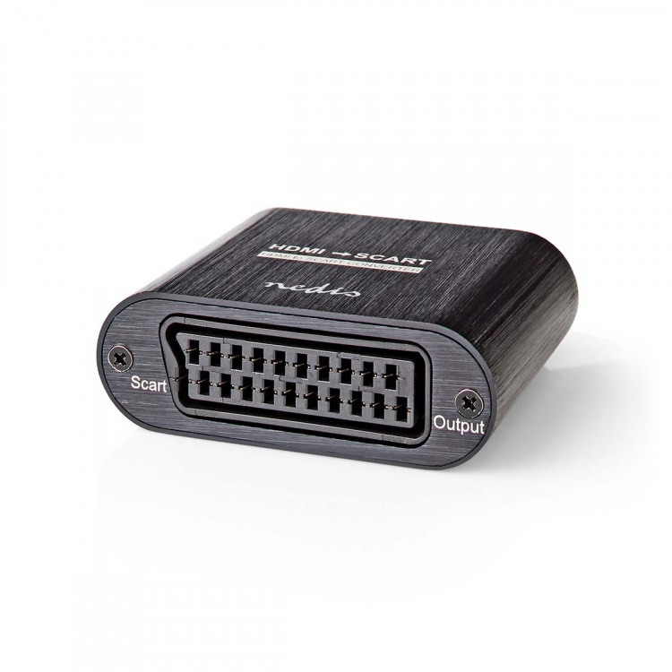 Nedis HDMI ™ Omvandlare | HDMI™ ingång | SCART Hona | Envägs | 480i | 18 Gbps | Metall | Antracit