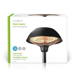 Nedis Patio värmare | 1500 W | 1 Värmeinställning | Skydd för att ramla | IP34 | Svart
