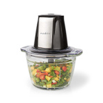 Nedis Mathackare | 500 W | 1 l | Glas | 1 hastighetsinställning | Silver / Svart