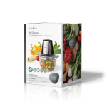 Nedis Mathackare | 500 W | 1 l | Glas | 1 hastighetsinställning | Silver / Svart