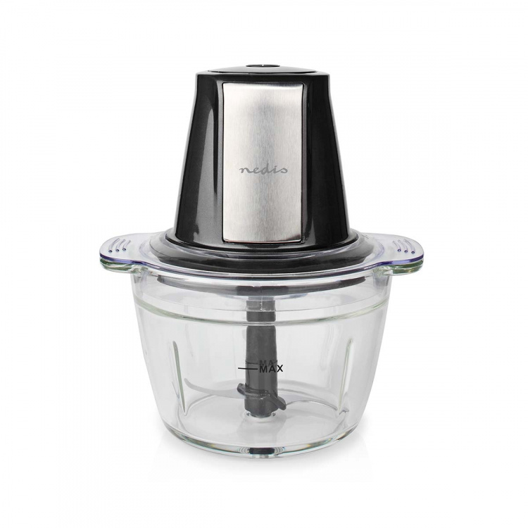 Nedis Mathackare | 500 W | 1 l | Glas | 1 hastighetsinställning | Silver / Svart