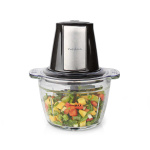 Nedis Mathackare | 500 W | 1 l | Glas | 1 hastighetsinställning | Silver / Svart