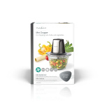 Nedis Mathackare | 500 W | 1 l | Glas | 1 hastighetsinställning | Silver / Svart
