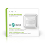 Nedis Rörelsedetektor | Inomhus | 2-wire / 3-Wire | Typ F (CEE 7/7) | 160 ° | 5 - 200 W | 200 W | 500 W | 3 - 2000 Lux | Sensorteknik: PIR | Sensor räckvidd: 0.0 - 9.0 m