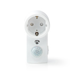 Nedis Rörelsedetektor | Inomhus | Type F (CEE 7/7) | Typ F (CEE 7/7) | 120 ° | 5 - 300 W | 300 W | 1200 W | 3 - 2000 Lux | Sensorteknik: PIR | Sensor räckvidd: 0.0 - 9.0 m