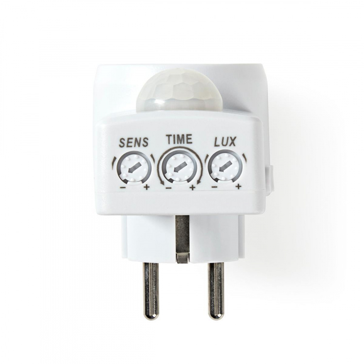 Nedis Rörelsedetektor | Inomhus | Type F (CEE 7/7) | Typ F (CEE 7/7) | 120 ° | 5 - 300 W | 300 W | 1200 W | 3 - 2000 Lux | Sensorteknik: PIR | Sensor räckvidd: 0.0 - 9.0 m