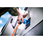 brennenstuhl CEE Adapter Cable Camping 1,5 m kabel i orange (CEE-kontakt och vinkelkoppling inkl. säkerhetskontaktkombinationsuttag, 230V / 16A, för permanent utomhusbruk)