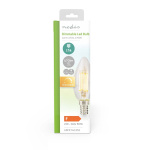Nedis LED-lampa Lampa E14 | Ljus | 4.5 W | 470 lm | 2700 K | Dimbar | Varm Vit | Retrostil | 1 st. | Tydlig