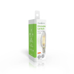 Nedis LED-lampa Lampa E14 | Ljus | 4.5 W | 470 lm | 2700 | Dimbar | Varm Vit | Retrostil | 1 st. | Tydlig