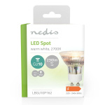 Nedis LED-lampa GU10 | Spot | 3 W | 230 lm | 2700 K | Varm Vit | Retrostil | 1 st Nedis LED-lampa GU10 | Spot | 3 W | 230 lm | 2700 K | Varm Vit | Retrostil | 1 st