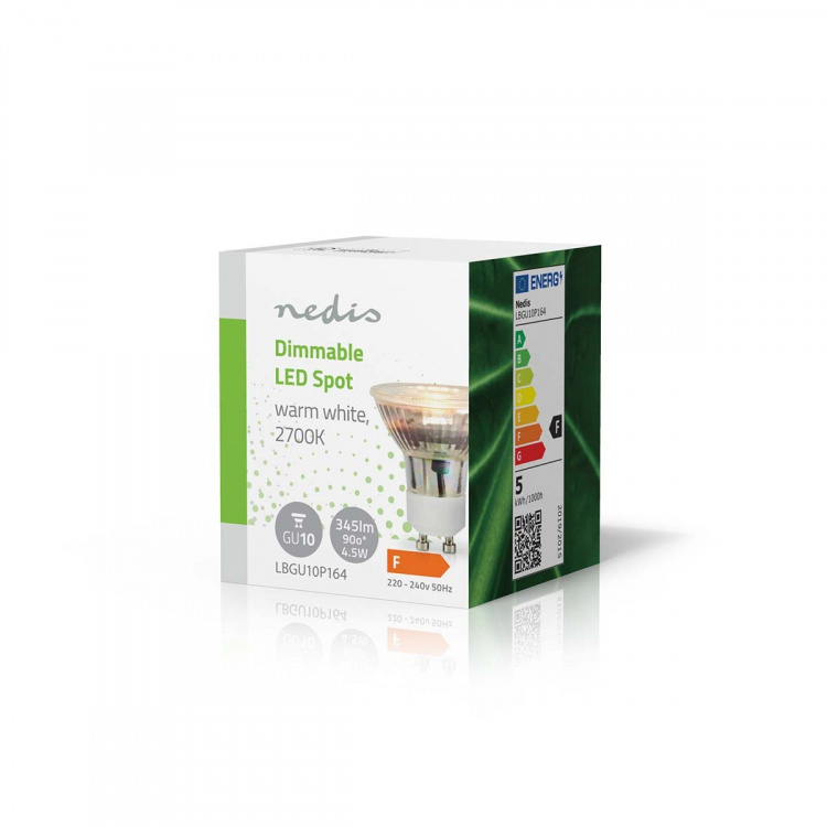 Nedis LED-lampa GU10 | Spot | 4.5 W | 345 lm | 2700 K | Dimbar | Varm Vit | Retrostil | 1 st