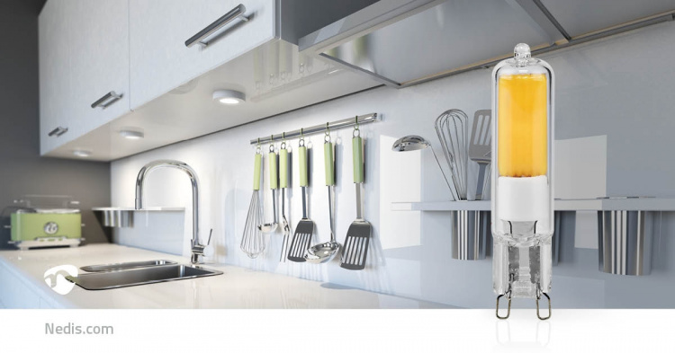 Nedis LED-lampa G9 | 4 W | 400 lm | 2700 K | Varm Vit | Antal lampor i förpackning: 1 st Nedis LED-lampa G9 | 4 W | 400 lm | 2700 K | Varm Vit | Antal lampor i förpackning: 1 st