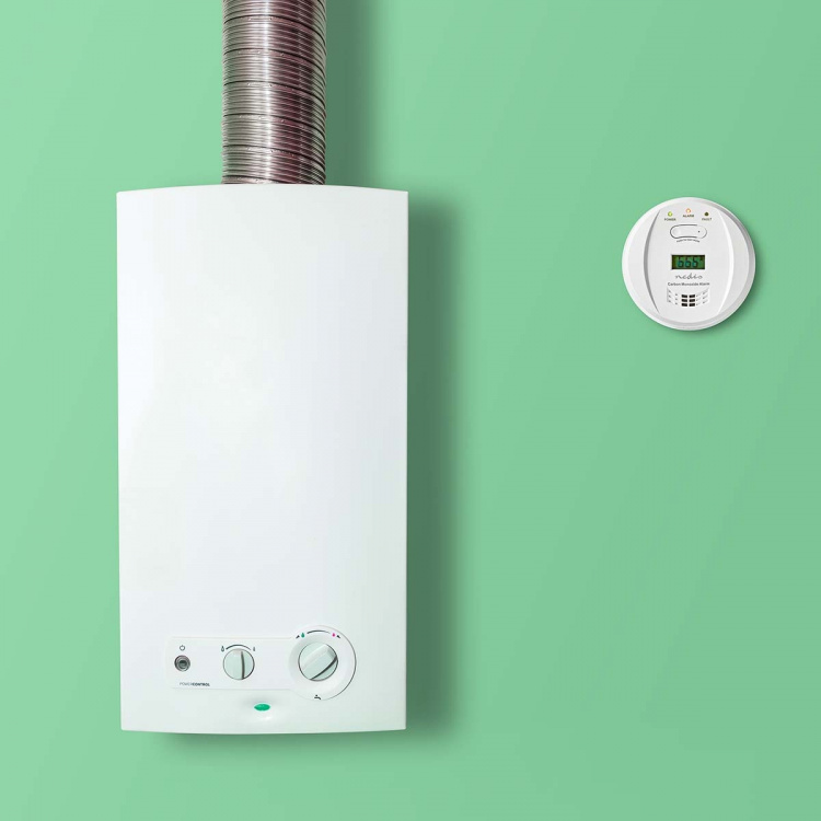 Nedis Kolmonoxid Alarm | Batteridriven | Batterilängd upp till: 5 år | Med paus knapp | Med testknapp | 85 dB | Vit