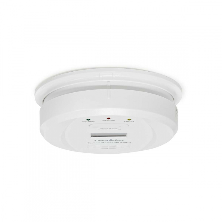 Nedis Kolmonoxid Alarm | Batteridriven | Batterilängd upp till: 5 år | Med paus knapp | Med testknapp | 85 dB | Vit