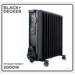 BLACK+DECKER Oljefyllt element 2000W Svart