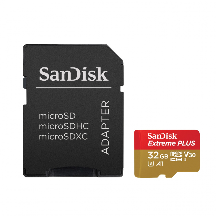SANDISK MicroSDXC Extreme Plus 32GB 100MB/s A2 C10 V30 UHS-I