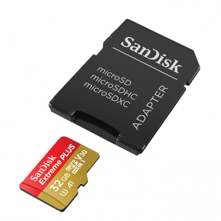 SANDISK MicroSDXC Extreme Plus 32GB 100MB/s A2 C10 V30 UHS-I